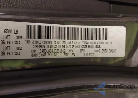 2018 Dodge Durango Sxt Awd z USA, uszkodzony, nr VIN 1C4RDJAG4JC291812